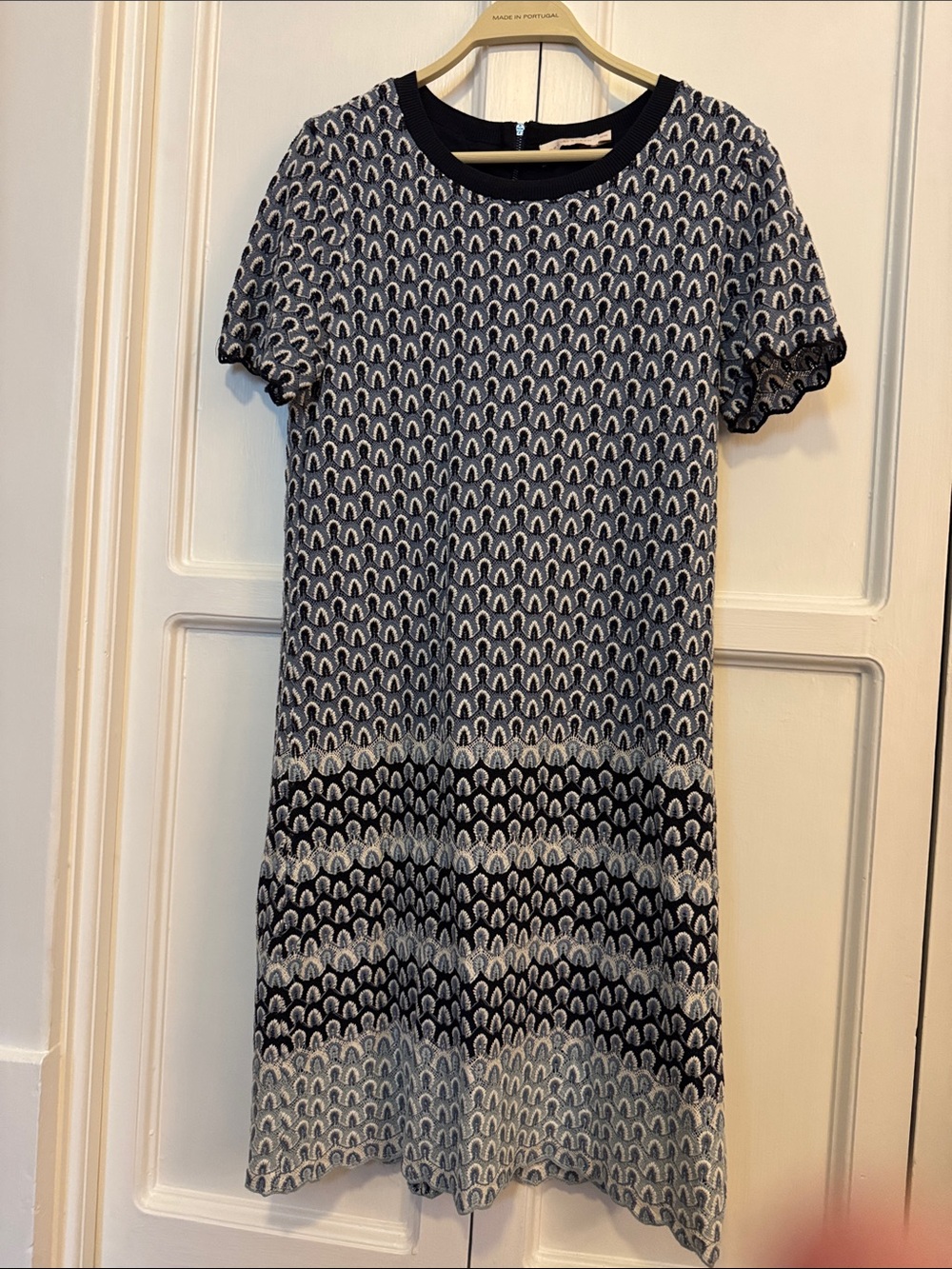 Tory Burch Short Navy and White Patterned Women’s Dress